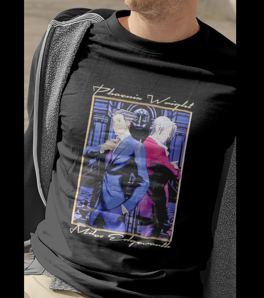 Phoenix Wright Miles Edgeworth Courtroom Showdown T-Shirt