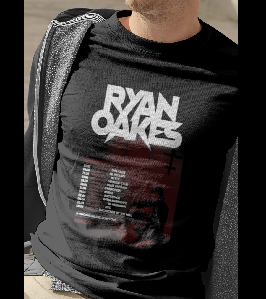 Ryan Oakes European Headline Tour 2026 Locations And Dates T-Shirt