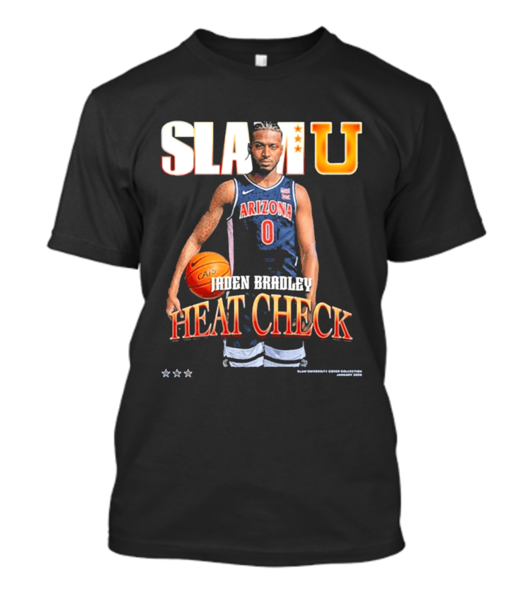Jaden Bradley Arizona Wildcats SLAMU Heat Check Star T-Shirt