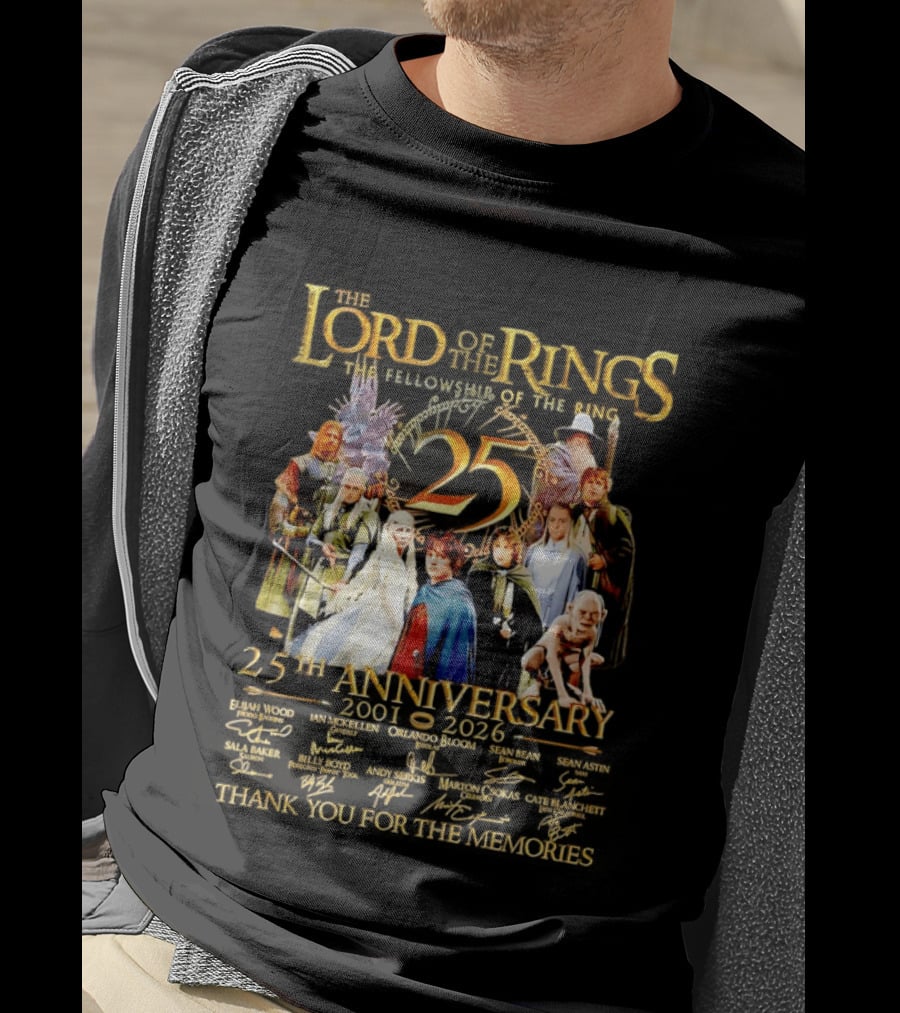 Lord Rings The Fellowship Of The Ring 25th Anniversary T-Shirt