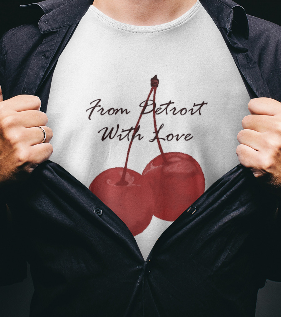 Detroit Lions From Detroit With Love Cherries T-Shirt