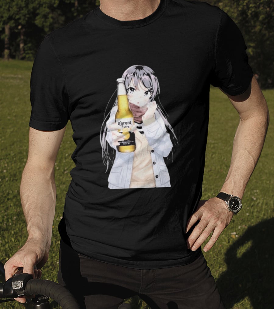 Corona Extra Anime Waifu Rabbit Beer Fusion T-Shirt