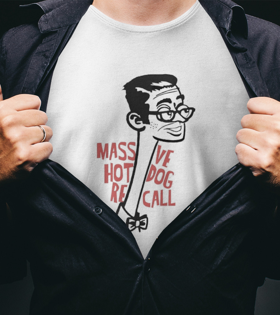 Massive Hot Dog Recall Bowtie Character Sketch T-Shirt