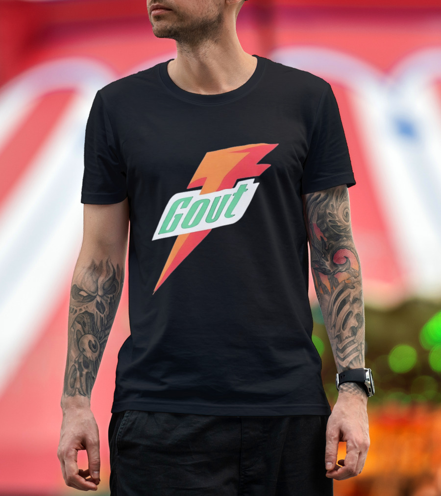 Gout Parody Orange Bolt T-Shirt