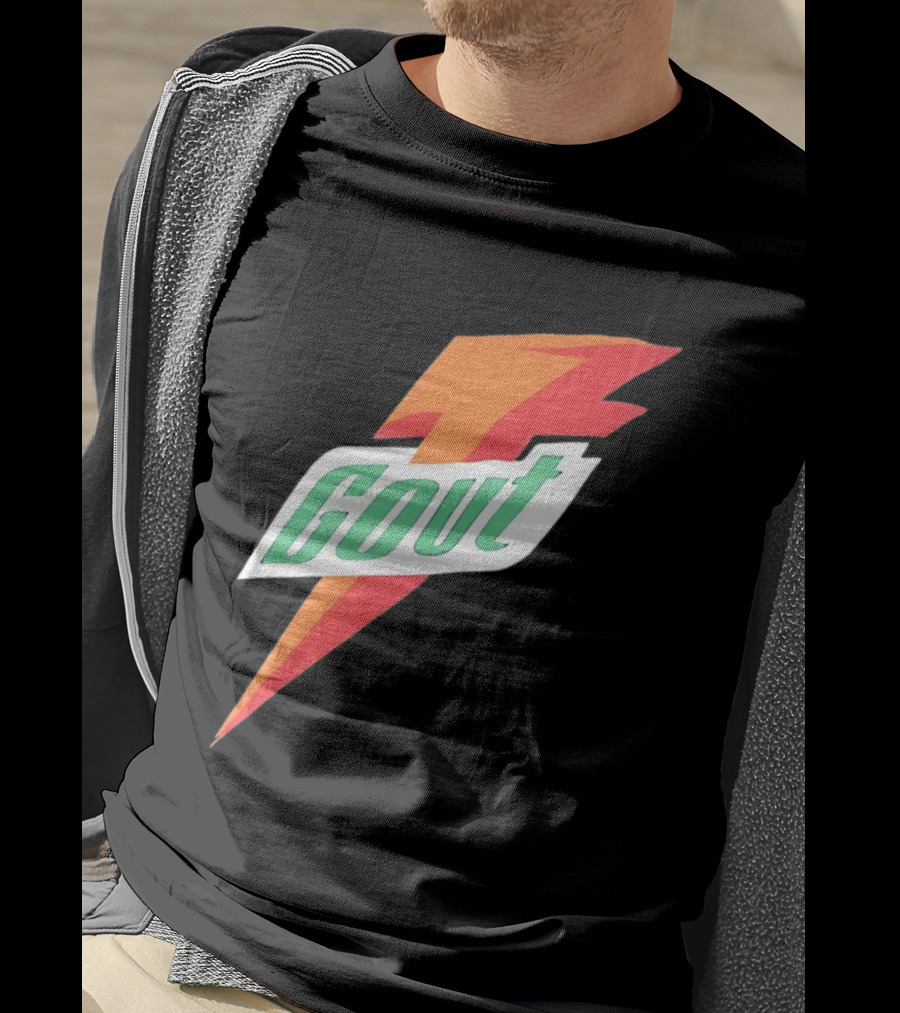 Gout Parody Orange Bolt T-Shirt