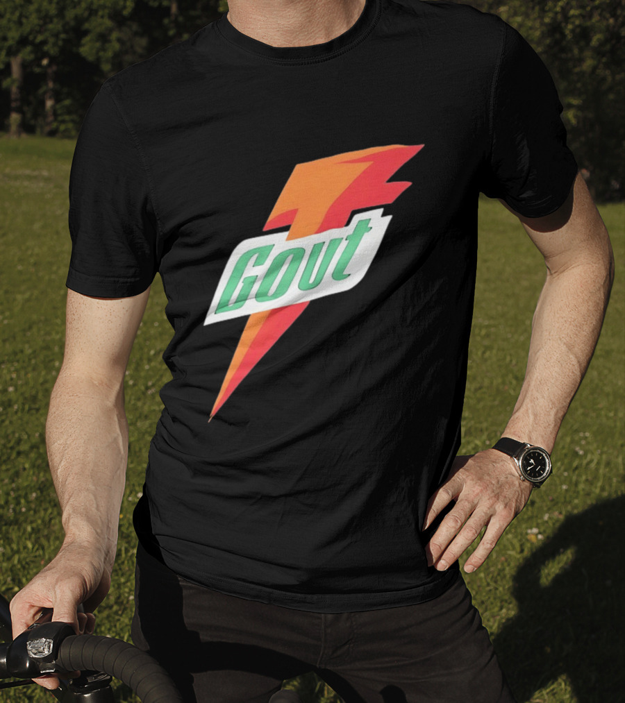 Gout Parody Orange Bolt T-Shirt
