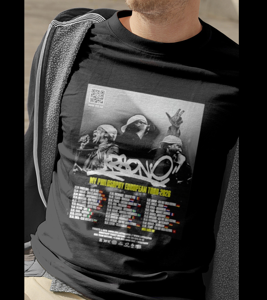 KRS One My Philosophy European Tour 2026 Dates And Locations T-Shirt