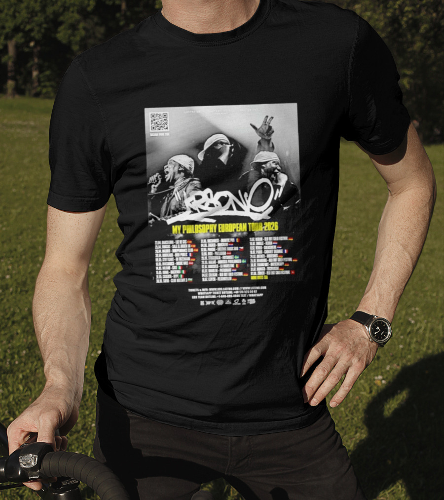 KRS One My Philosophy European Tour 2026 Dates And Locations T-Shirt