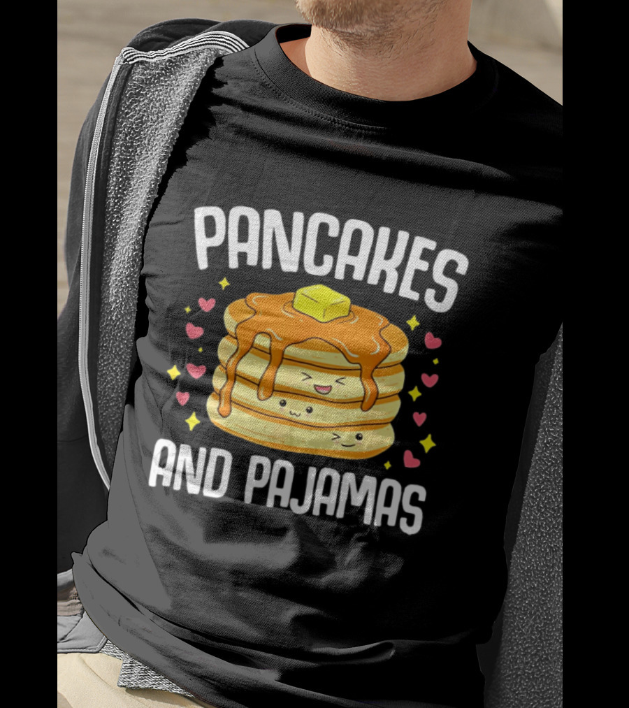 Pancakes And Pajamas Kawaii Cute Pancake Lover Toddler T-Shirt