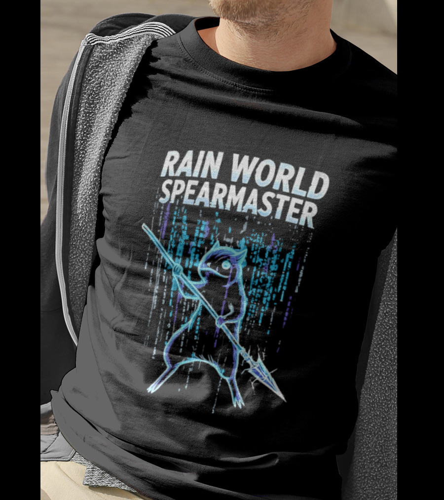 Rain World Spearmaster Character Art Neon Glow T-Shirt