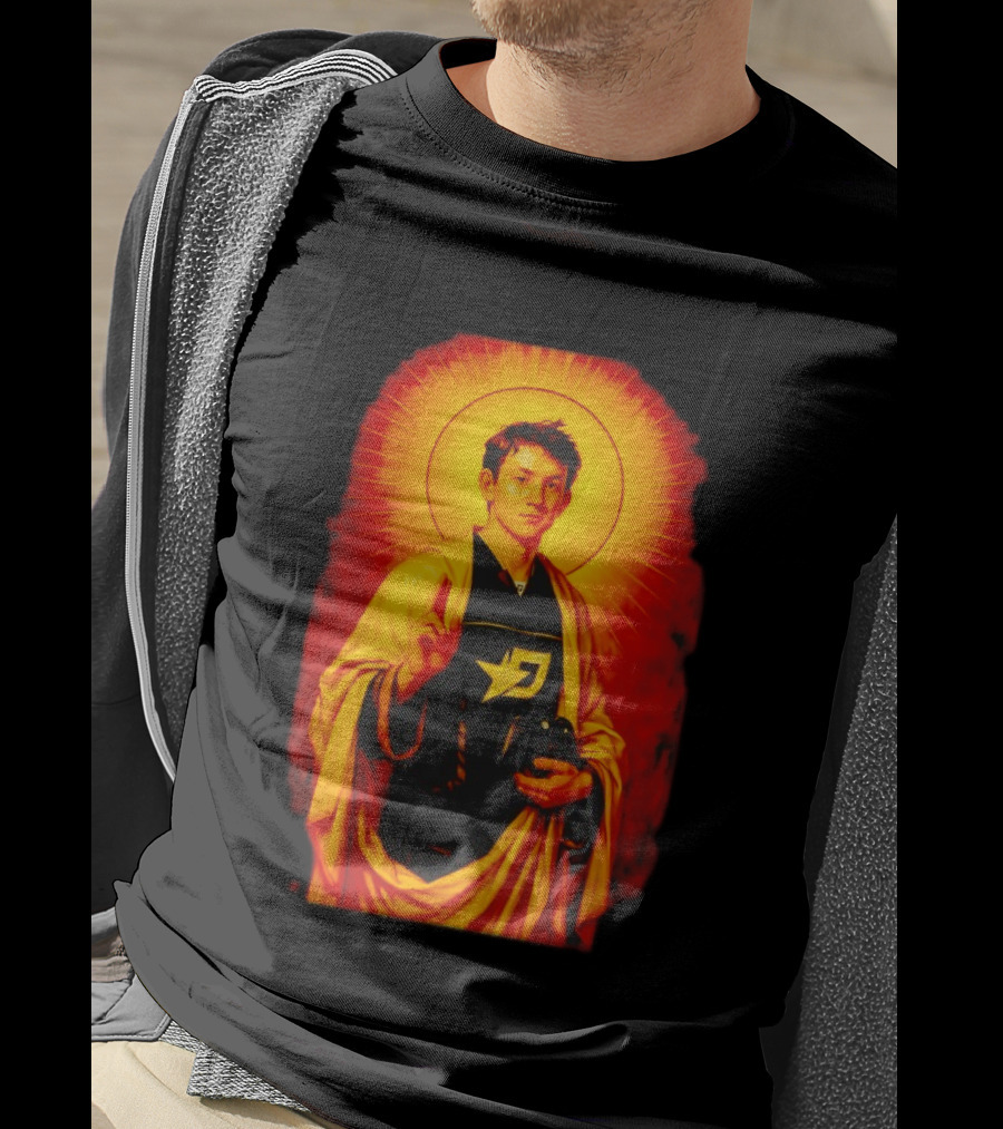 Saint Max Verstappen F1 Racing Iconic Imagery With Halo And Driver T-Shirt