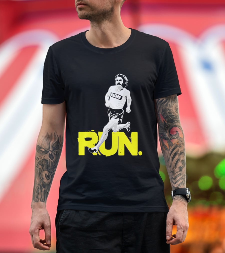 Steve Prefontaine Run Iconic Yellow T-Shirt