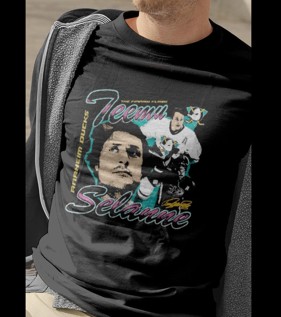 Teemu Selanne The Finnish Flash Anaheim Ducks T-Shirt