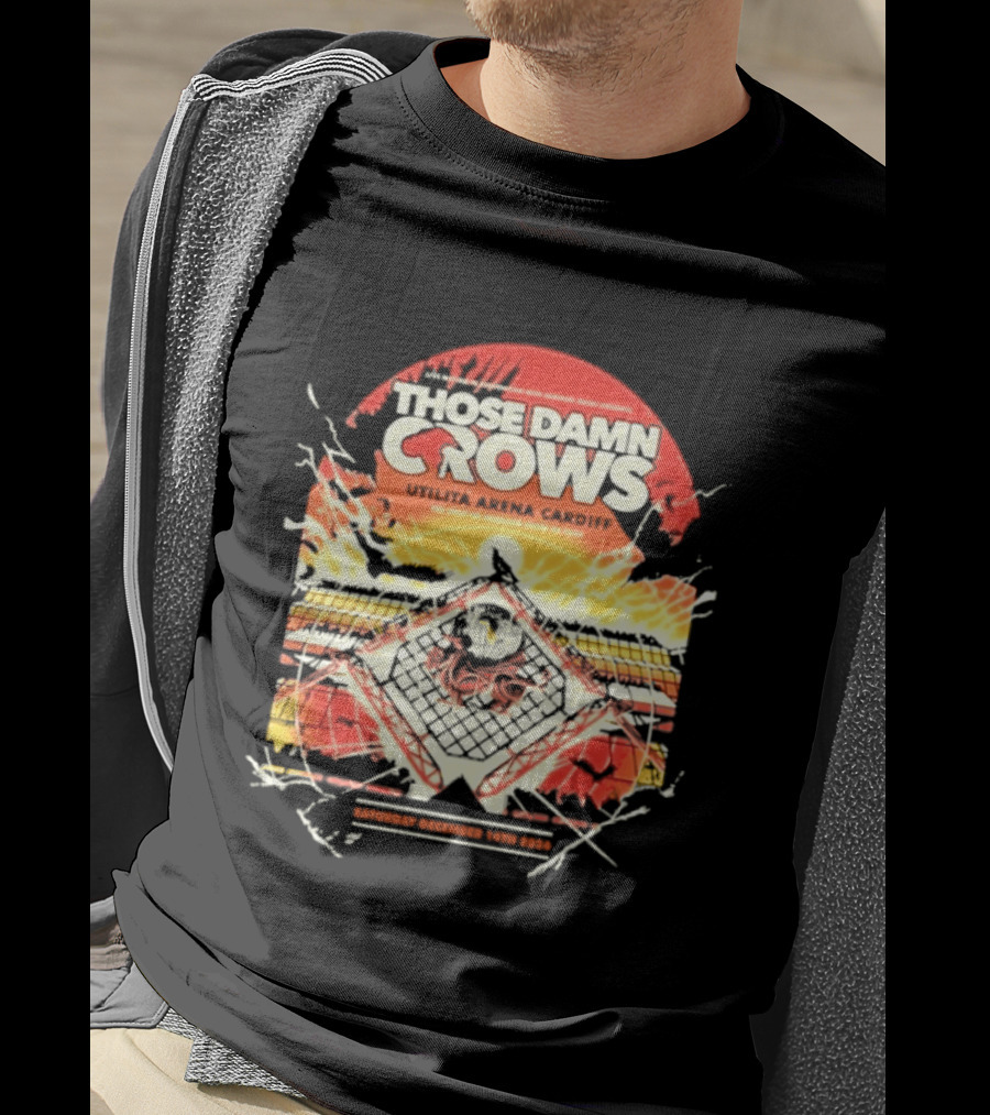 Those Damn Crows Headline Ultilita Arena Cardiff 2024 Crow T-Shirt