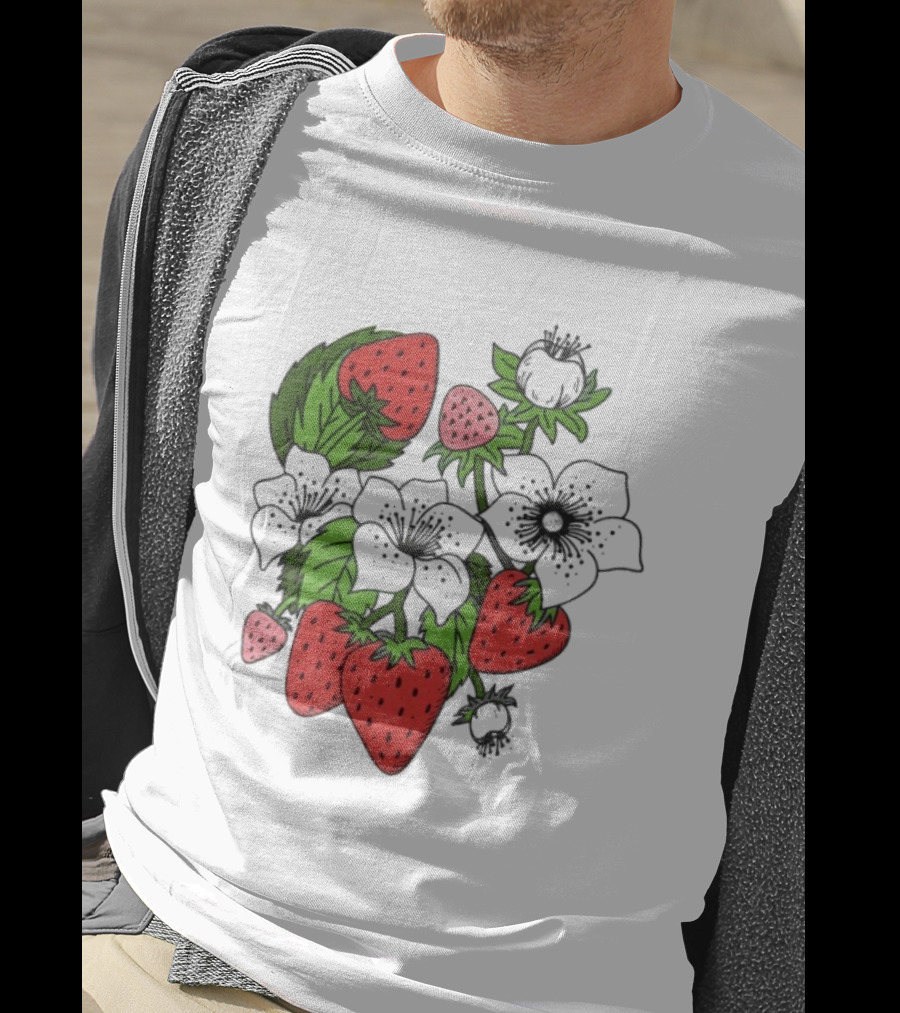 Big Bud Press Strawbaby Anniversary Strawberry Botanical T-Shirt