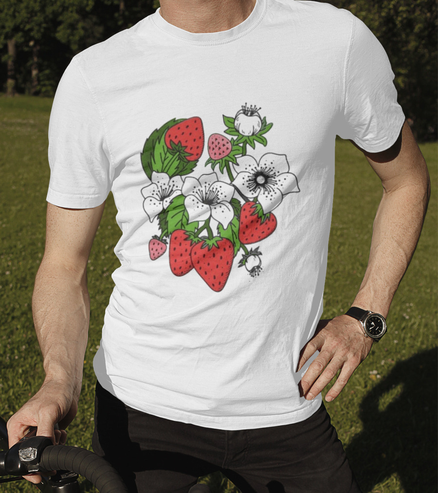Big Bud Press Strawbaby Anniversary Strawberry Botanical T-Shirt