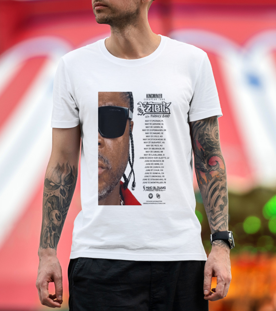 XZIBIT EU Tour 2026 Event Details Featuring Live Performances T-Shirt
