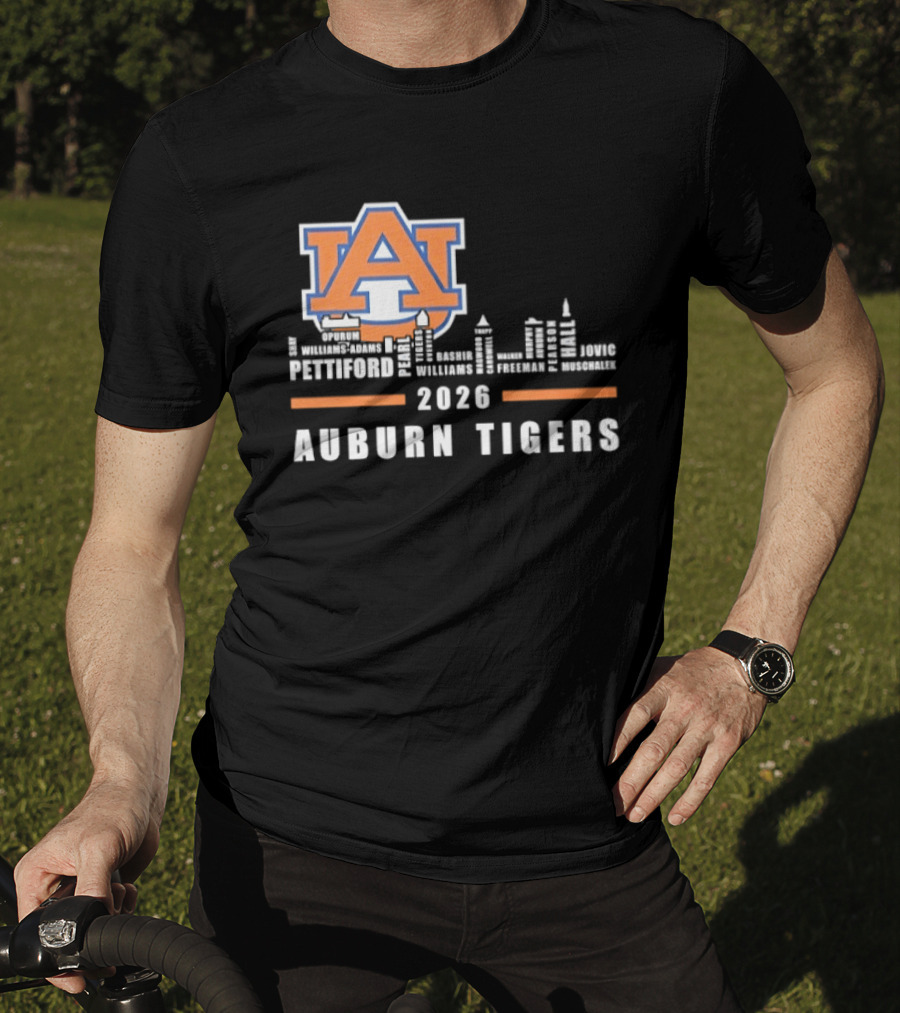 Auburn Tigers 2026 Pettiford Williams Broome Battie Skyline T-Shirt