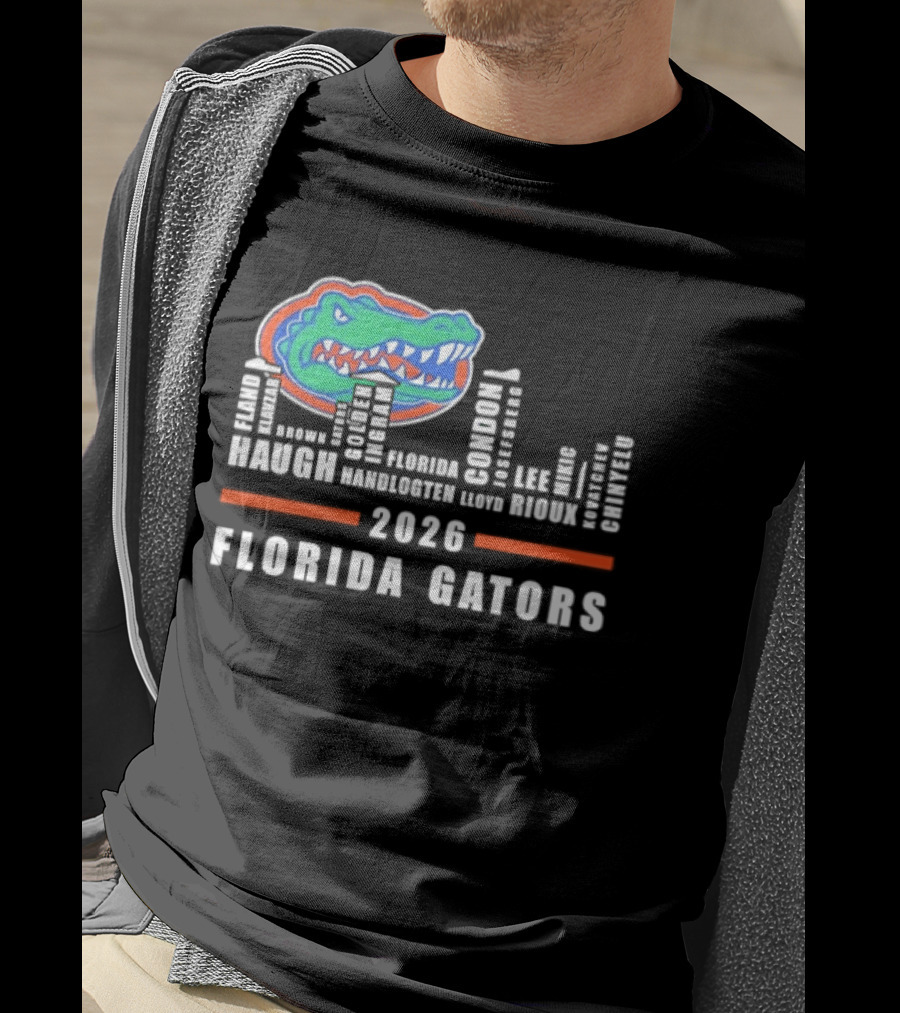 Florida Gators 2026 Player Names And City Skyline T-Shirt