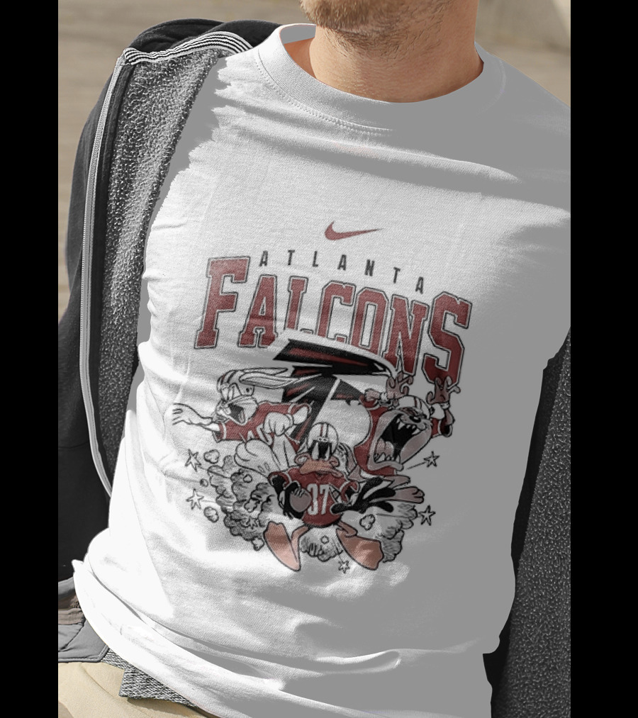 Nike Atlanta Falcons Looney Tunes Collaboration With Taz And Bugs Bunny T-Shirt