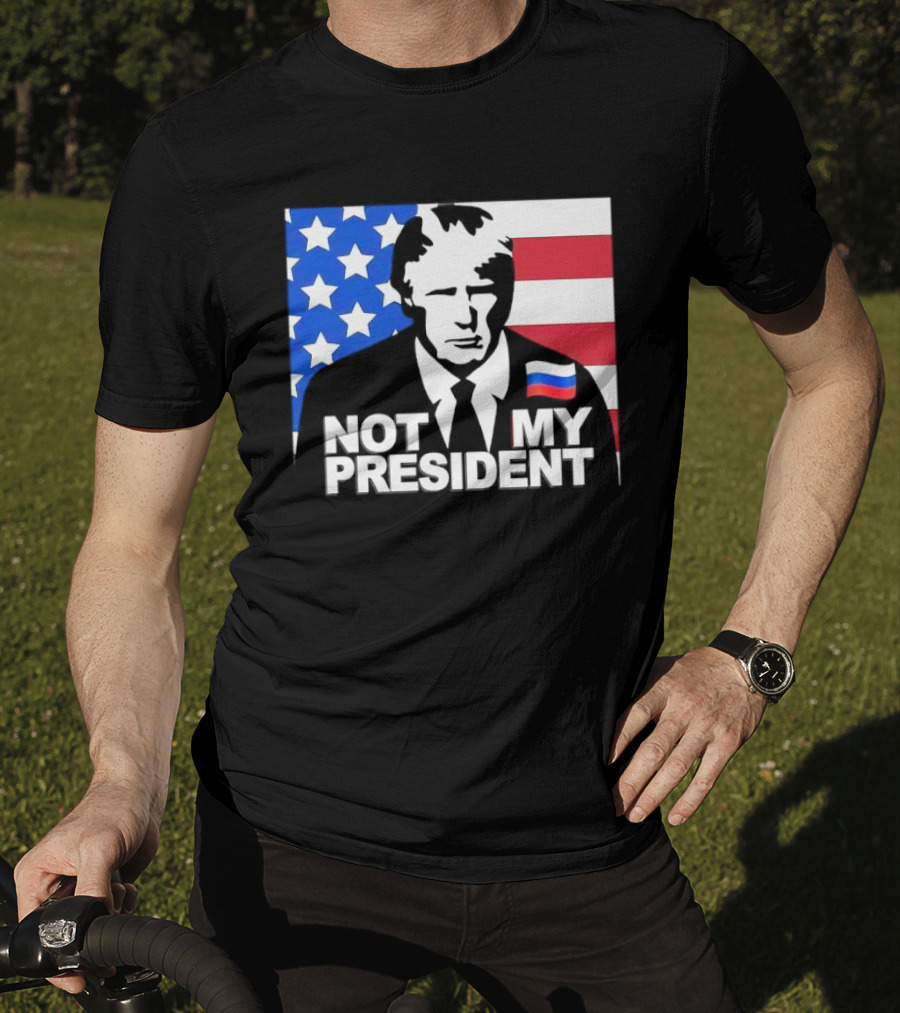 Not My President USA Flag American Russian T-Shirt
