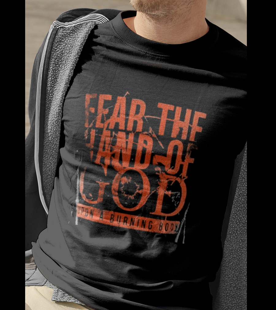 Upon A Burning Body Fear The Hand Of God Fiery Red T-Shirt