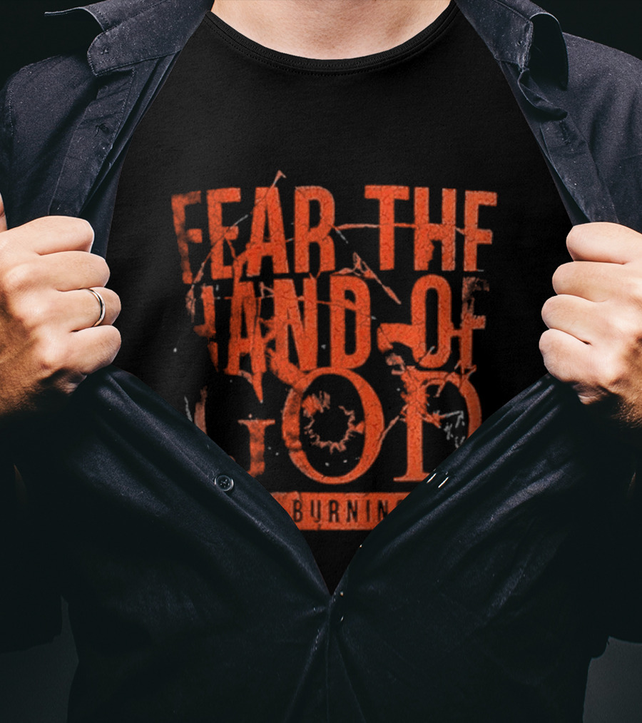 Upon A Burning Body Fear The Hand Of God Fiery Red T-Shirt