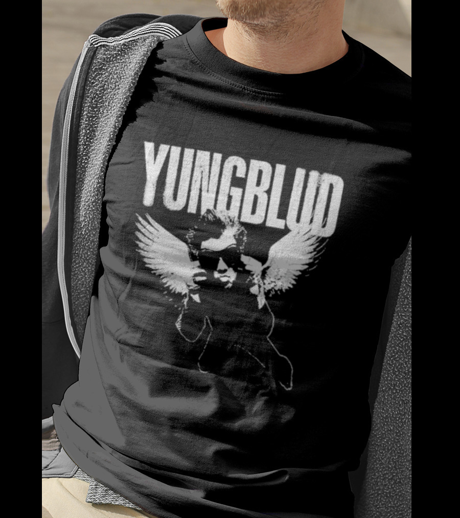 Yungblud Angel Wings Monochrome T-Shirt