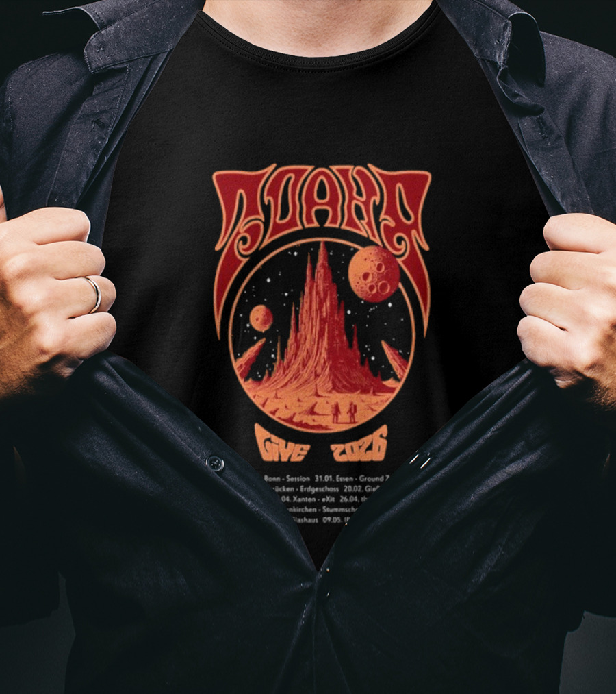Zoahr Give 2026 Tour Cosmic Mountain And Space Planets T-Shirt