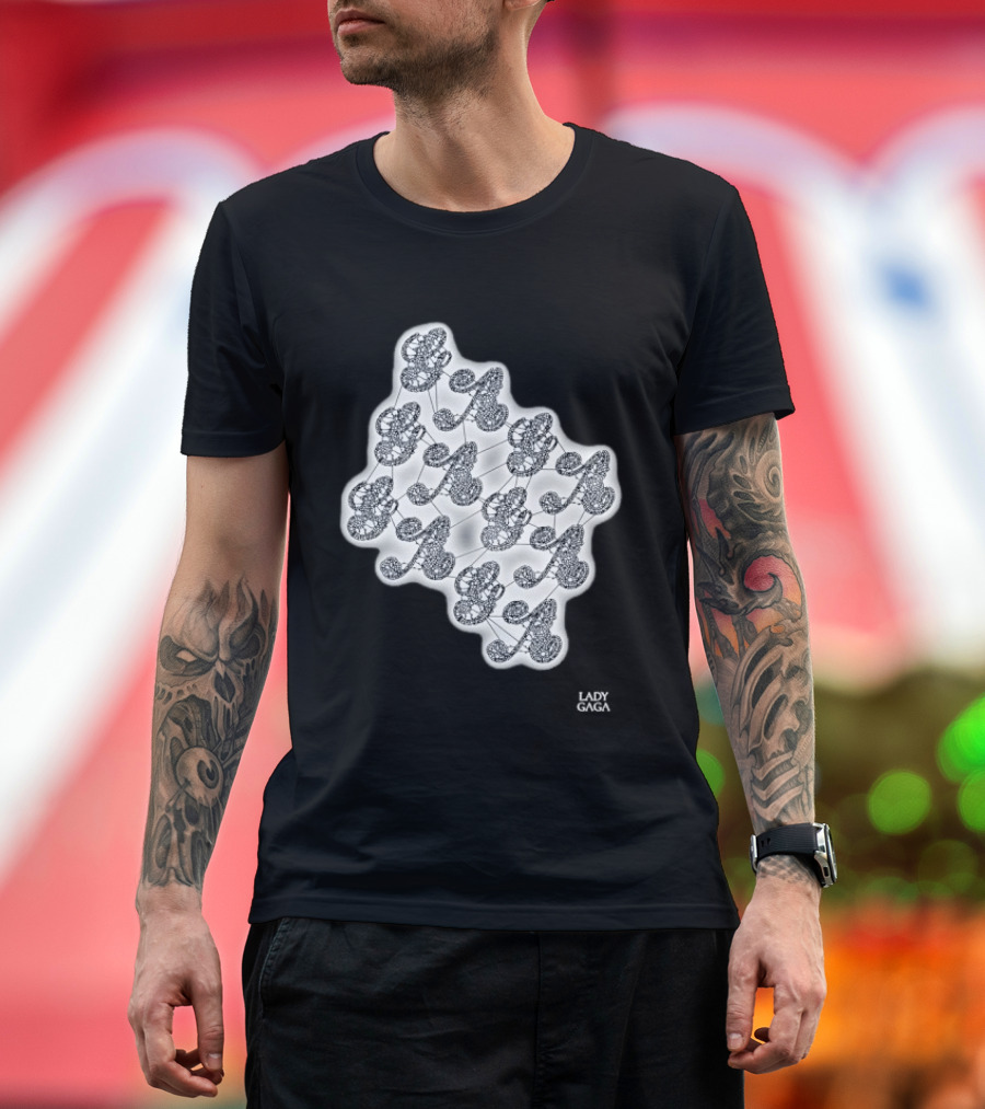 Lady Gaga Lace Gaga Artistic Monogram T-Shirt