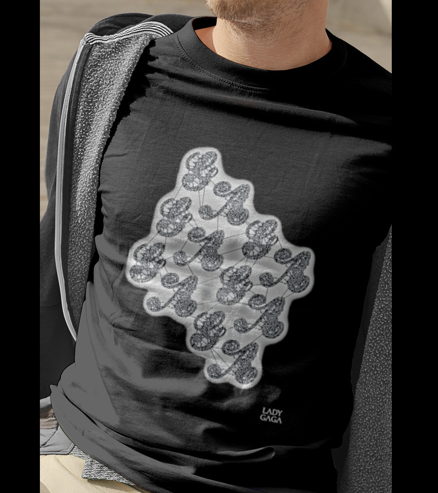 Lady Gaga Lace Gaga Artistic Monogram T-Shirt