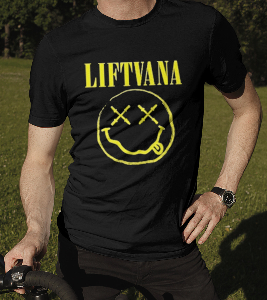 LIFTVANA Nirvana Smiley Face Icon With Yellow T-Shirt