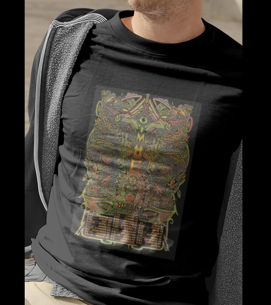 Moe Born To Fly Tour 2026 Psychedelic Artwork And Tour Dates T-Shirt