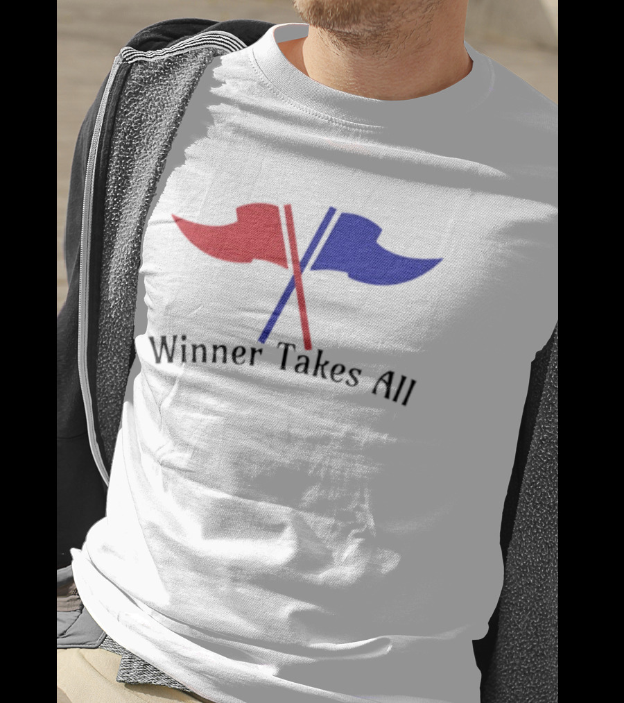 Winner Takes All Red And Blue Flags T-Shirt