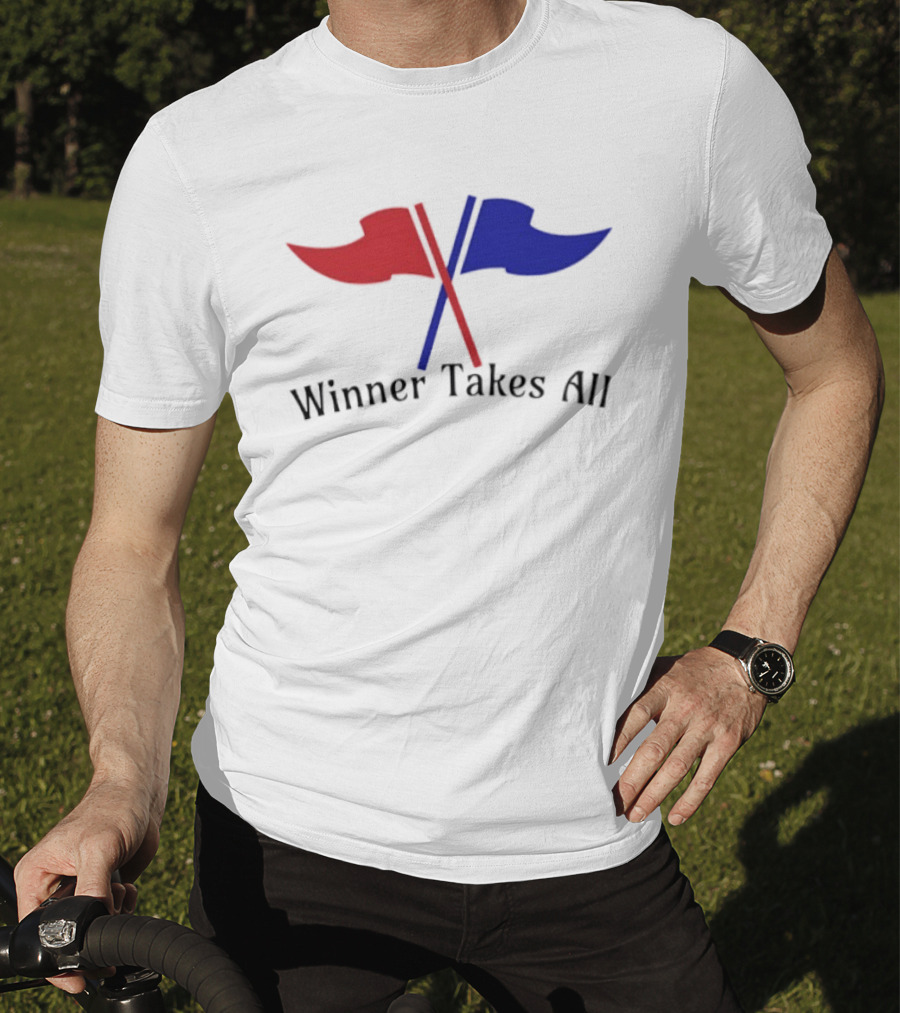 Winner Takes All Red And Blue Flags T-Shirt