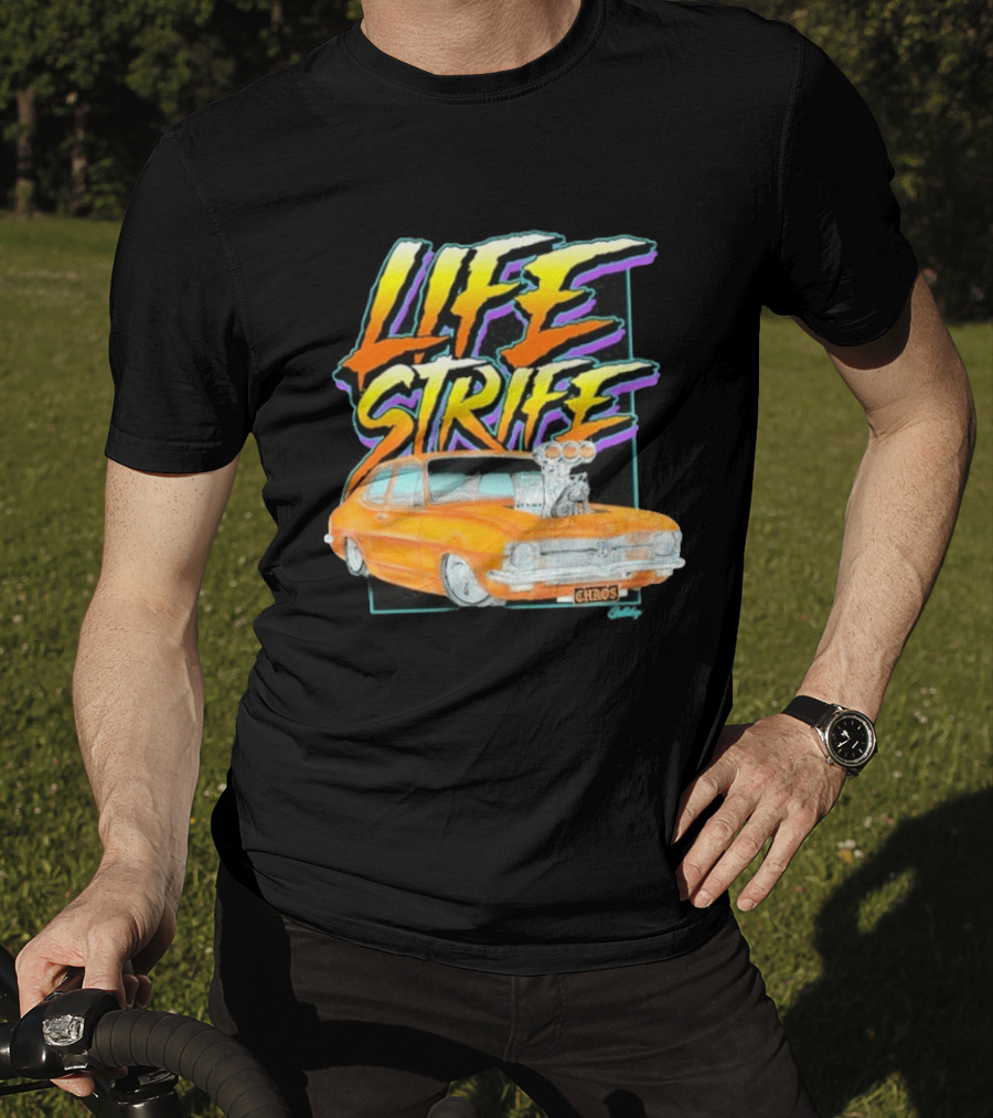 Life Strife Blown Chaos Orange LC Torana Street Machine Geltchy T-Shirt