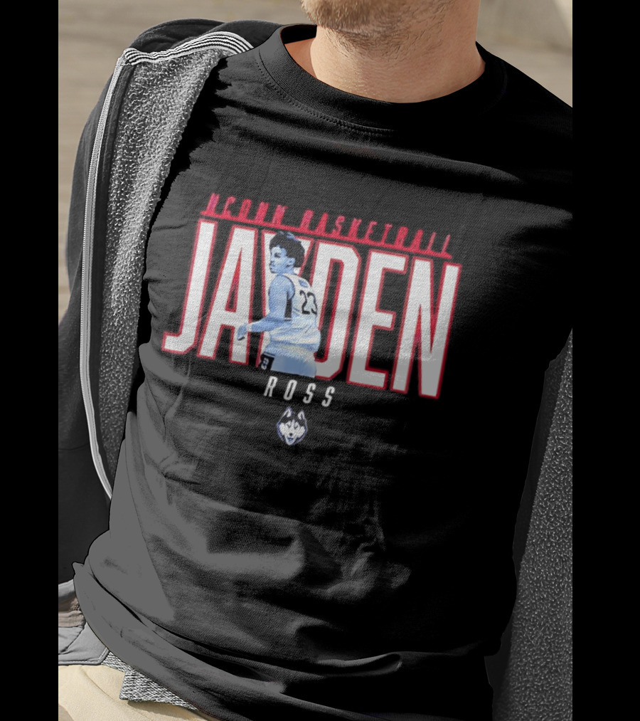 Jayden Ross UConn Huskies Basketball Player Number 23 T-Shirt