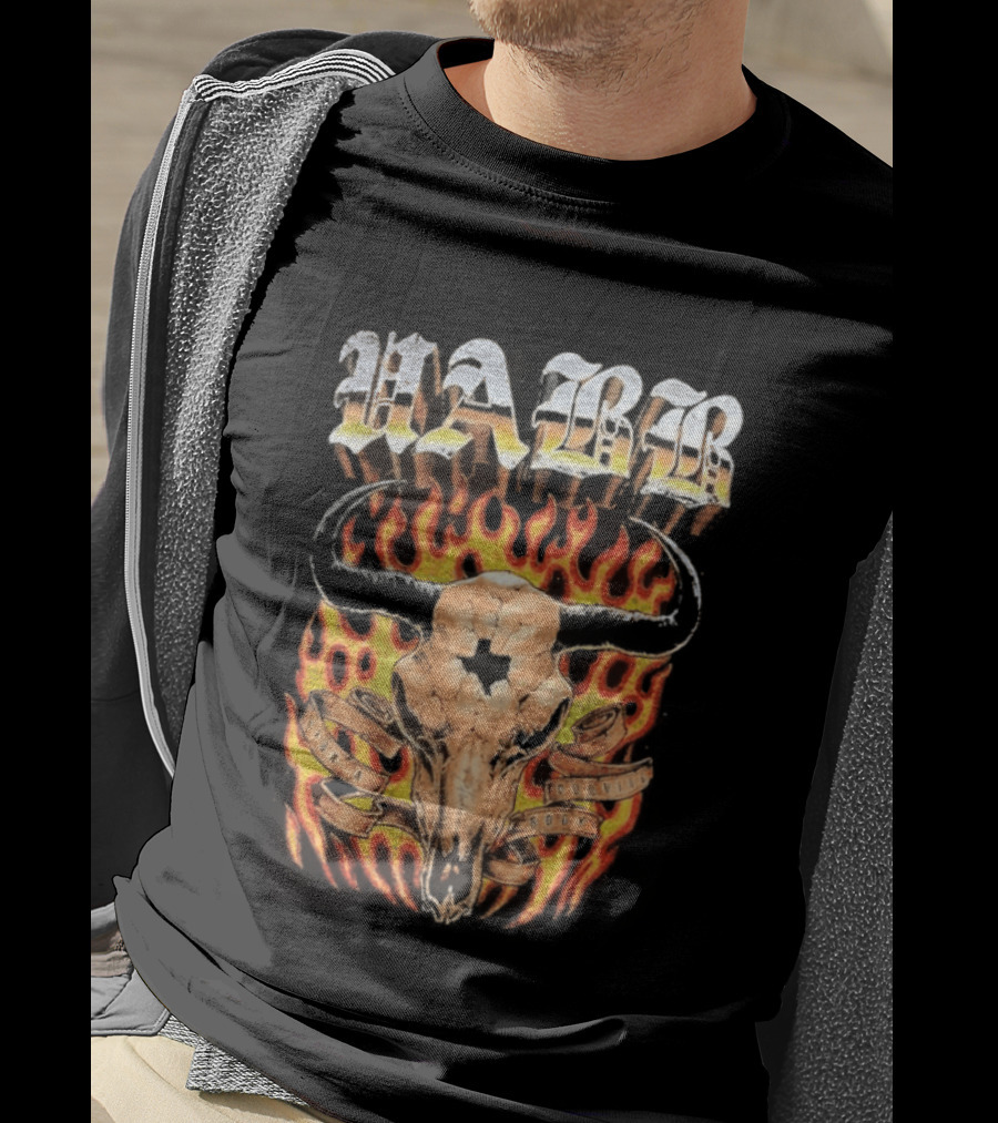 Upon A Burning Body Marr Texas Skull Flames T-Shirt