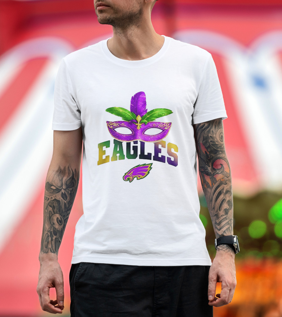 Eagles Mardi Gras Mask Festival Celebration T-Shirt