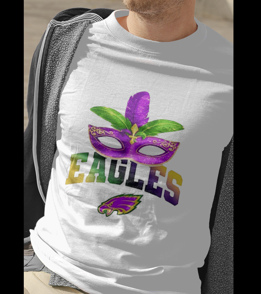 Eagles Mardi Gras Mask Festival Celebration T-Shirt