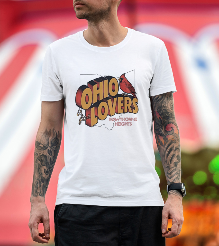 Ohio is for Lovers Hawthorne Heights Cardinal T-Shirt