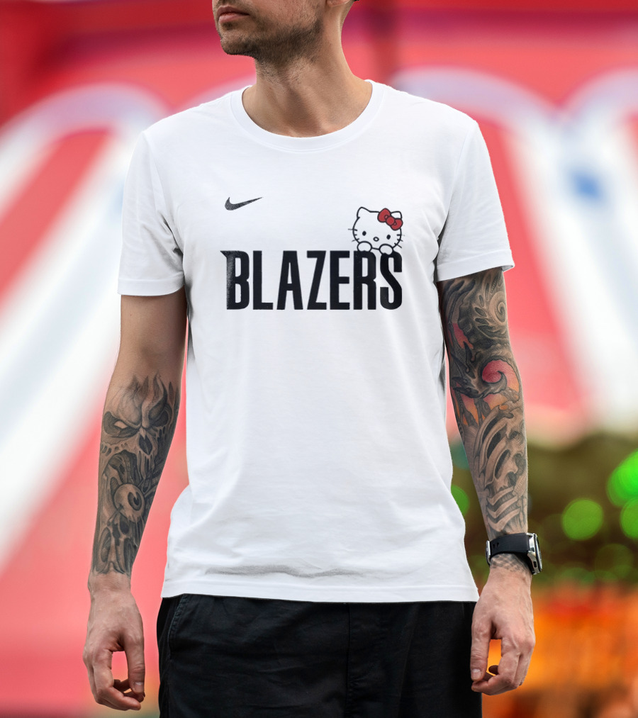 Nike Portland Trail Blazers Hello Kitty Collaboration T-Shirt