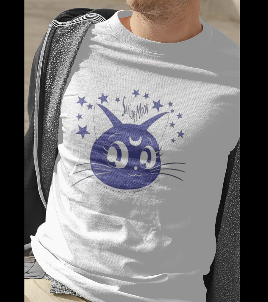 Sailor Moon Luna Guidance Of The Moon Anime Cat Stars T-Shirt