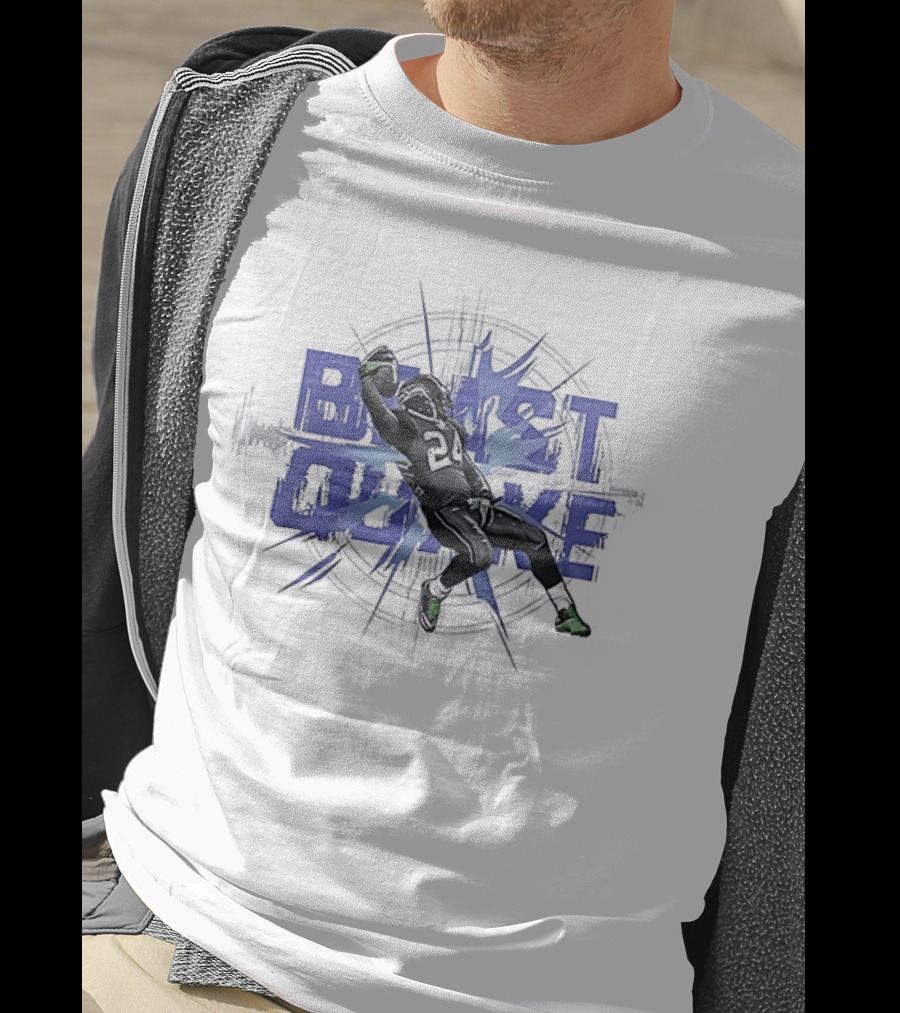 Seattle Seahawks Beast Quake Beast Mode Be Afraid Pose Seattle Football T-Shirt