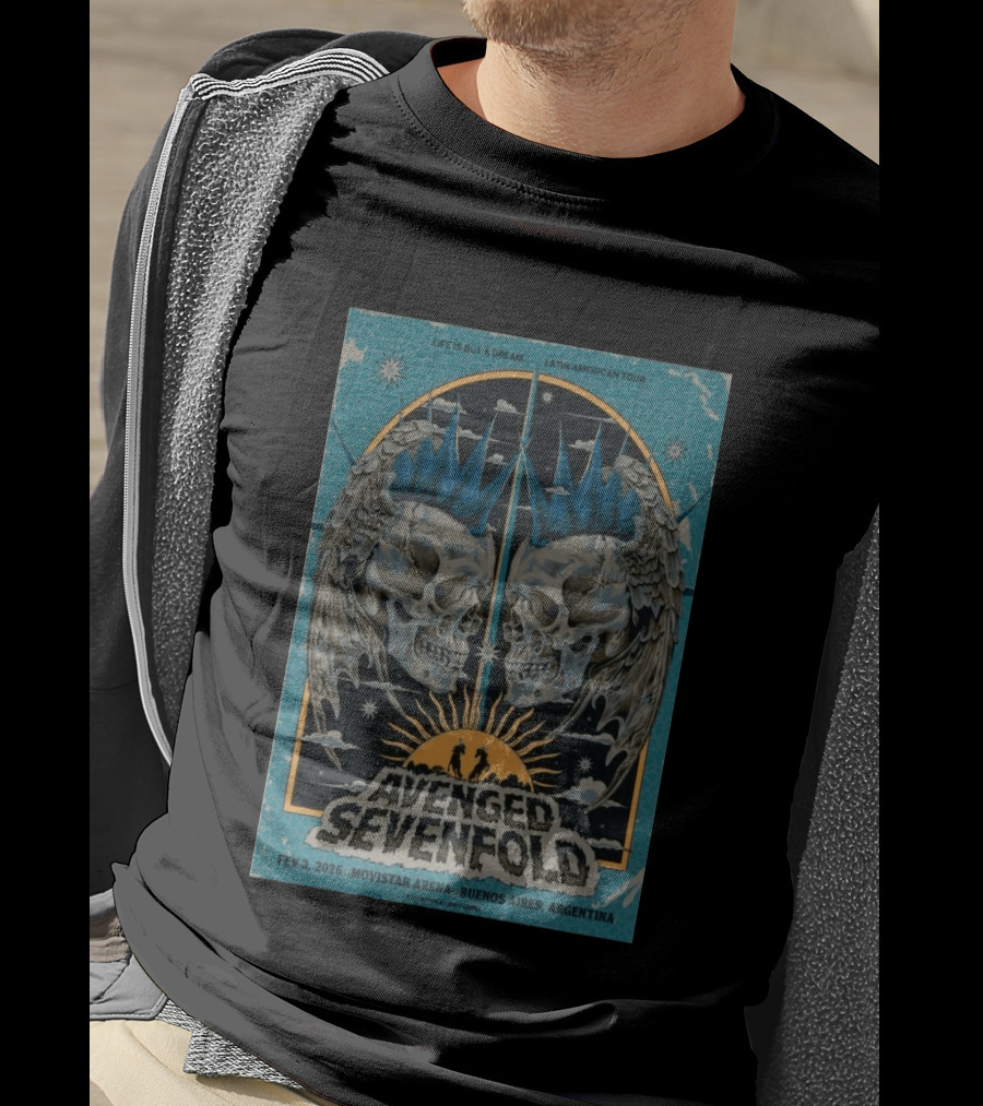 Avenged Sevenfold Life Is But A Dream Latin American Tour Feb 3 2026 Movistar Arena Buenos Aires Argentina T-Shirt