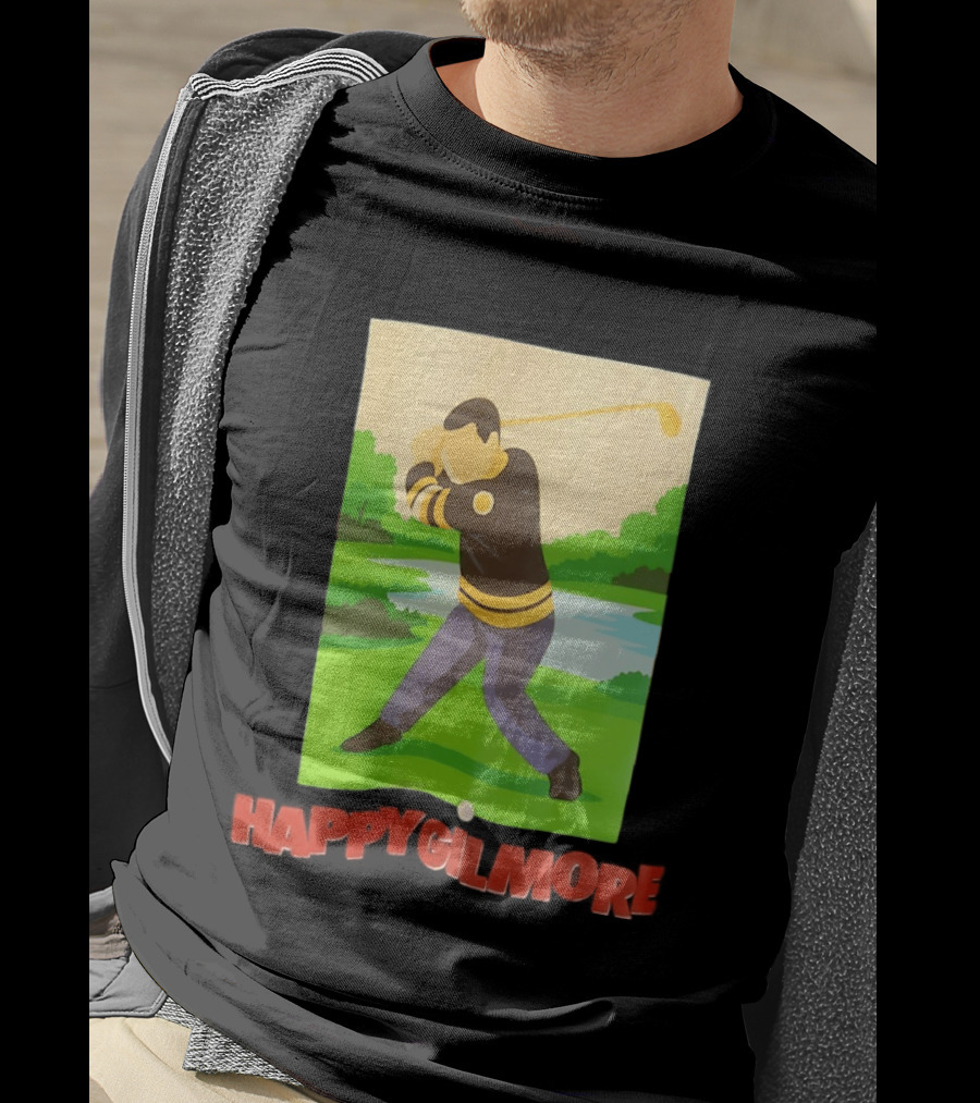 Happy Gilmore Hockey Player Golfing Pittsburgh Penguins T-Shirt