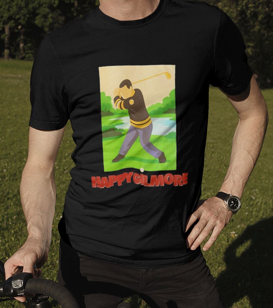 Happy Gilmore Hockey Player Golfing Pittsburgh Penguins T-Shirt