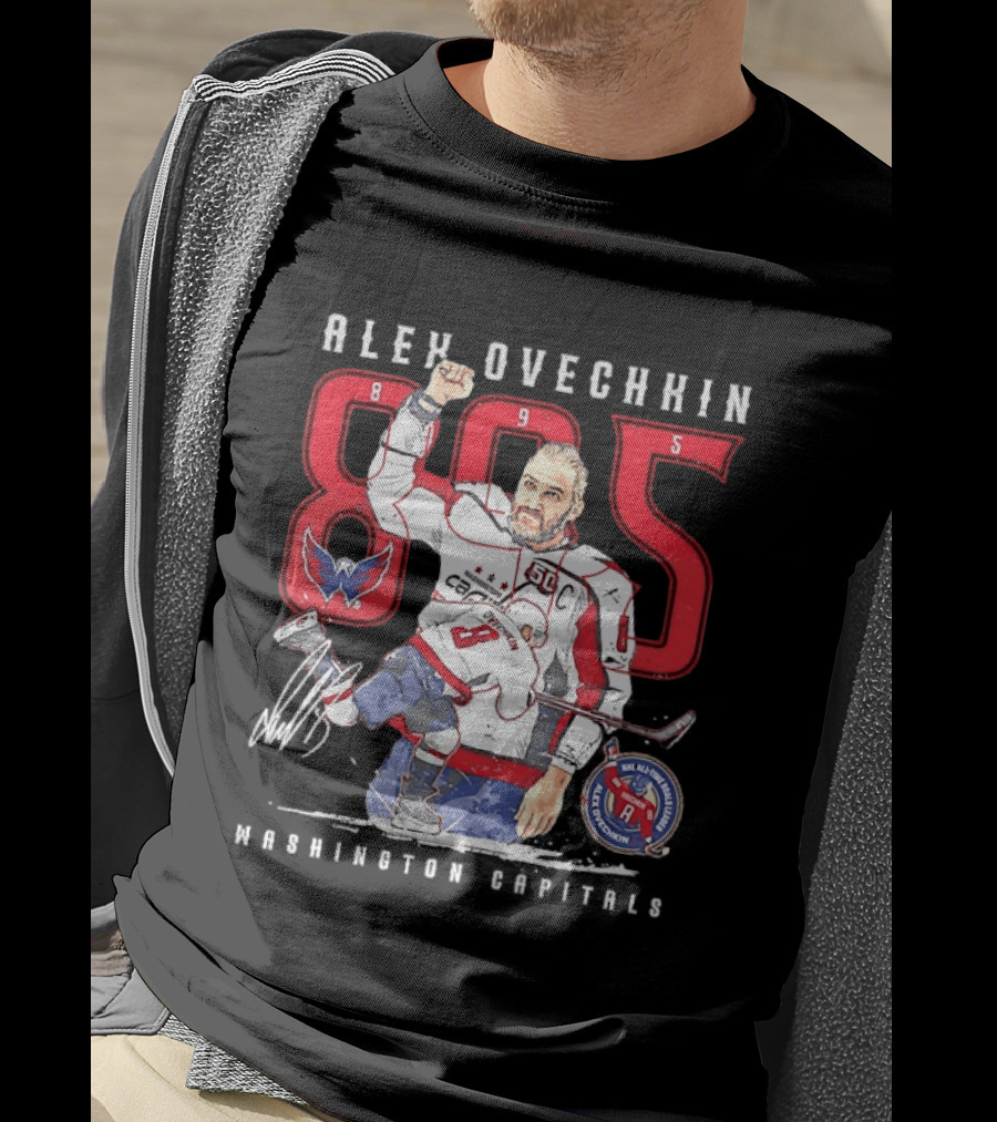 Alexander Ovechkin 895 Goal Scorer Washington Capitals Iconic Jersey Number NHL Champion T-Shirt