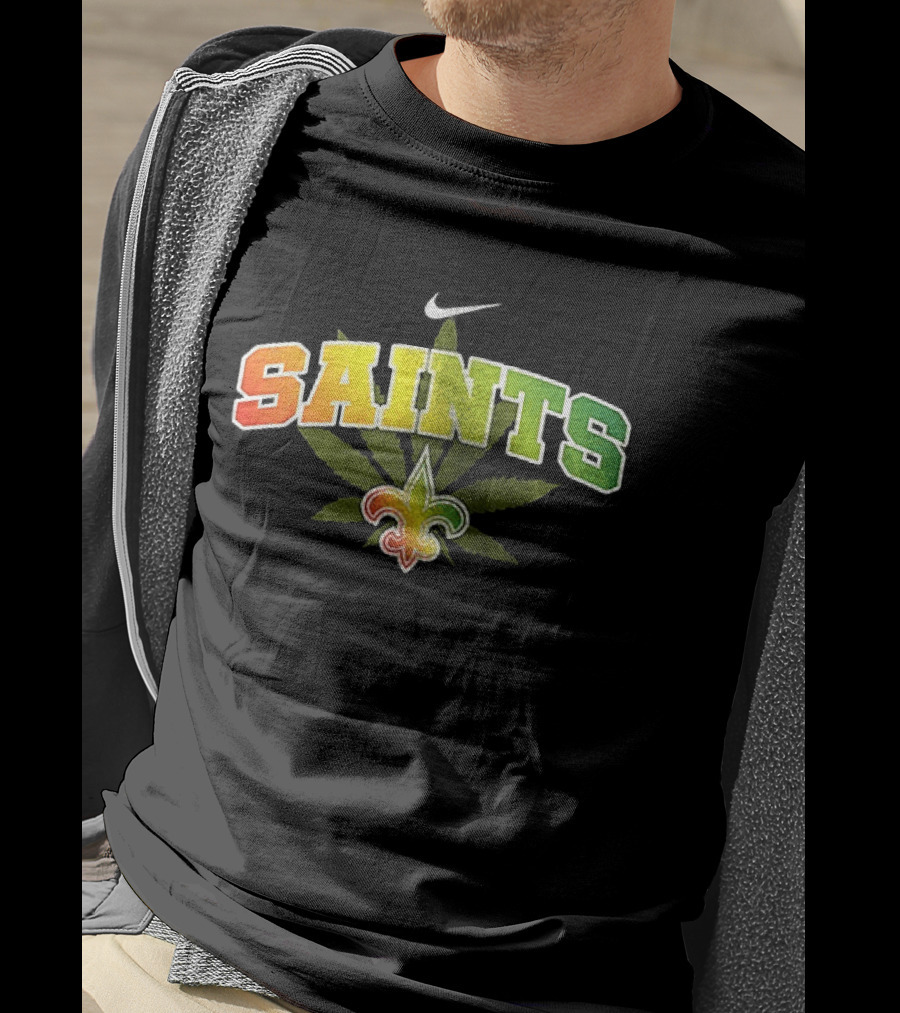 New Orleans Saints Nike One Love Fleur De Lis Leaf T-Shirt