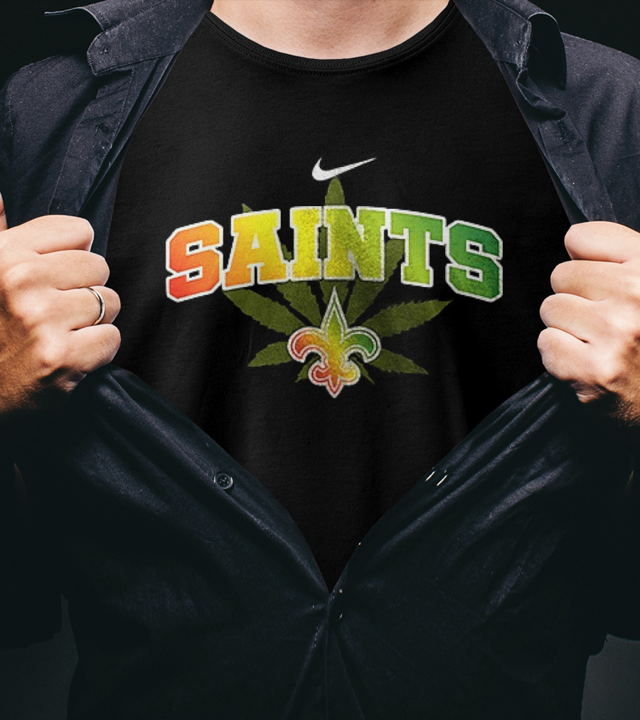 New Orleans Saints Nike One Love Fleur De Lis Leaf T-Shirt